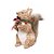 Esquilo Crespinho Em Pé Laço Xadrez Bege e Vermelho 31cm - 01 unidade - Cromus Natal - Rizzo Embalagens - Imagem 1