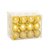 Kit Bola Fosca Texturizadas Brilho Ouro 3cm - 24 unidades - Cromus Natal - Rizzo Embalagens - Imagem 1