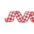 Fita Aramada Xadrez Vermelho e Branco 3,8cm x 9,14m - 01 unidade - Cromus Natal - Rizzo Embalagens - Imagem 1