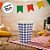 Copo de papel Biodegradável Xadrez - Azul - Festa Junina - 270ml - 10 unidades - Rizzo - Imagem 1