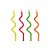 Vela Espiral Neon - 8cm - 18 unidades - Rizzo - Imagem 3