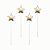 Velas estrelas dourada- 4 un -  14 cm - Silver Festas - Imagem 1