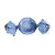 Papel Trufa 14,5x15,5cm - Metalizado Azul Claro - 100 unidades - Cromus - Rizzo Embalagens - Imagem 1