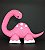 Dinossauro Pink em Feltro - 01 Unidade - Pé de Pano - Rizzo Festas - Imagem 1