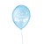 Balão de Festa Decorado Chá de Bebê - Azul Baby e Branco 9" 23cm - 25 Unidades - São Roque - Rizzo Balões - Imagem 1