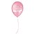 Balão de Festa Decorado Chá de Bebê - Rosa Tutti Frutti e Branco 9" 23cm - 25 Unidades - São Roque - Rizzo Balões - Imagem 1