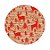 Sousplat Estampado Rena Bege e Vermelho 33cm - 01 unidade - Cromus Natal - Rizzo Embalagens - Imagem 1