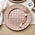 Sousplat Quadriculado Rose Gold 33cm - 01 unidade - Cromus Natal - Rizzo Embalagens - Imagem 1