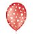 Balão de Festa Decorado Coração - Vermelho 9" 23cm - 25 Unidades - São Roque - Rizzo Balões - Imagem 1