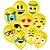 Balão de Festa Decorado Emoções Emoji - Sortido 9" 23cm - 25 Unidades - São Roque - Rizzo Balões - Imagem 1