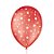 Balão de Festa Decorado Estrela - Vermelho 9" 23cm - 25 Unidades - São Roque - Rizzo Balões - Imagem 1