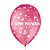 Balão de Festa Decorado É uma Menina - Rosa Pink e Branco 9" 23cm - 25 Unidades - São Roque - Rizzo Balões - Imagem 1
