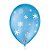 Balão de Festa Decorado Floco de Neve - Azul Turquesa 9" 23cm - 25 Unidades - São Roque - Rizzo Balões - Imagem 1