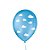 Balão de Festa Decorado Nuvenzinhas - Azul Turquesa e Branco 9" 23cm - 25 Unidades - São Roque - Rizzo Balões - Imagem 1