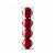Bolas De Natal em Tubo - Liso, Fosco e Glitter - Vermelho - 12cm - 04 unidades - Cromus Natal - Rizzo Embalagens - Imagem 3