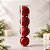 Bolas De Natal em Tubo - Liso, Fosco e Glitter - Vermelho - 12cm - 04 unidades - Cromus Natal - Rizzo Embalagens - Imagem 1