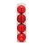 Kit Bolas Vermelhas 12cm - 04 unidades - Cromus Natal - Rizzo Embalagens - Imagem 1