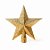 Estrela com Glitter Ouro 15cm - 01 unidade - Cromus Natal - Rizzo Embalagens - Imagem 1