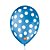 Balão de Festa Decorado Poá Bolinha - Azul Cobalto e Branco 9" 23cm - 25 Unidades - São Roque - Rizzo Balões - Imagem 1