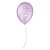 Balão de Festa Decorado Princesas - Lilás e Branco 9" 23cm - 25 Unidades - São Roque - Rizzo Balões - Imagem 1