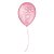 Balão de Festa Decorado Princesas - Rosa Tutti Frutti e Branco 9" 23cm - 25 Unidades - São Roque - Rizzo Balões - Imagem 1