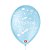 Balão de Festa Decorado Principe - Azul Baby e Branco 9" 23cm - 25 Unidades - São Roque - Rizzo Balões - Imagem 1