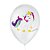 Balão de Festa Decorado Unicórnio - Branco e Colorido 9" 23cm - 25 Unidades - São Roque - Rizzo Balões - Imagem 1