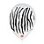Balão de Festa Decorado Zebra - Branco e preto 9" 23cm - 25 Unidades - São Roque - Rizzo Balões - Imagem 1
