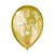 Balão de Festa Decorado Arabesco - Dourado e Branco Polar - Balões São Roque - Rizzo - Imagem 1