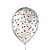 Balão de Festa Decorado Estampa Confetti - Transparente e Colorido - São Roque - Rizzo Balões - Imagem 1