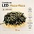 Cordão de LED Pisca Pisca Luz Quente Clara com Fio Verde 1000 Leds com Strobos - 20m Bivolt - 1 unidade - Cromus - Rizzo - Imagem 2
