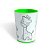Copo para Colorir Color Cup Floresta - Verde 10cm - 01 unidade - Rizzo Embalagens - Imagem 1