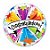 Balão de Festa Bubble 22" 56cm - Congratulations - 01 Unidade - Qualatex - Rizzo Embalagens - Imagem 1