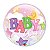 Balão de Festa Bubble 22" 56cm - Baby Girl - 01 Unidade - Qualatex - Rizzo Embalagens - Imagem 1