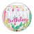 Balão de Festa Bubble 22" 56cm - Happy Birthday Lhama - 01 Unidade - Qualatex - Rizzo Embalagens - Imagem 1
