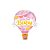 Balão de Festa Microfoil 42" 107cm - Bem Vindo Bebê Rosa - 01 Unidade - Qualatex - Rizzo Balões - Imagem 1