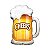 Balão de Festa Microfoil 35" 89cm - Caneca de Cerveja Cheers - 01 Unidade - Qualatex - Rizzo Embalagens - Imagem 1