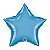 Balão de Festa Microfoil 20" 51cm - Estrela Chrome Azul - 01 Unidade - Qualatex - Rizzo Embalagens - Imagem 1