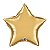 Balão de Festa Microfoil 20" 51cm - Estrela Chrome Ouro - 01 Unidade - Qualatex - Rizzo Balões - Imagem 1