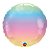 Balão de Festa Microfoil 18" 45cm - Redondo Ombré Arco-íris Pastel - 01 Unidade - Qualatex - Rizzo Embalagens - Imagem 1