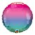 Balão de Festa Microfoil 18" 45cm - Redondo Ombré Arco-íris - 01 Unidade - Qualatex - Rizzo Embalagens - Imagem 1