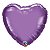 Balão de Festa Microfoil 18" 45cm - Coração Chrome Roxo - 01 Unidade - Qualatex - Rizzo Embalagens - Imagem 1