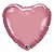Balão de Festa Microfoil 18" 45cm - Coração Chrome Malva - 01 Unidade - Qualatex - Rizzo Embalagens - Imagem 1