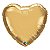 Balão de Festa Microfoil 18" 45cm - Coração Chrome Ouro - 01 Unidade - Qualatex - Rizzo Balões - Imagem 1