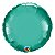 Balão de Festa Microfoil 18" 45cm - Redondo Chrome Verde - 01 Unidade - Qualatex - Rizzo Embalagens - Imagem 1