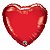 Balão de Festa Microfoil 18" 45cm - Coração Vermelho Rubi - 01 Unidade - Qualatex - Rizzo Embalagens - Imagem 1