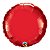 Balão de Festa Microfoil 18" 45cm - Redondo Vermelho Rubi - 01 Unidade - Qualatex - Rizzo Embalagens - Imagem 1