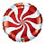 Balão de Festa Microfoil 18" 45cm - Bala Espiralada Vermelha - 01 Unidade - Qualatex - Rizzo Embalagens - Imagem 1