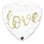 Balão de Festa Microfoil 18" 45cm - Coração Branco Love - 01 Unidade - Qualatex - Rizzo Embalagens - Imagem 1