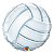 Balão de Festa Microfoil 18" 45cm - Redondo Voleibol - 01 Unidade - Qualatex - Rizzo Embalagens - Imagem 1